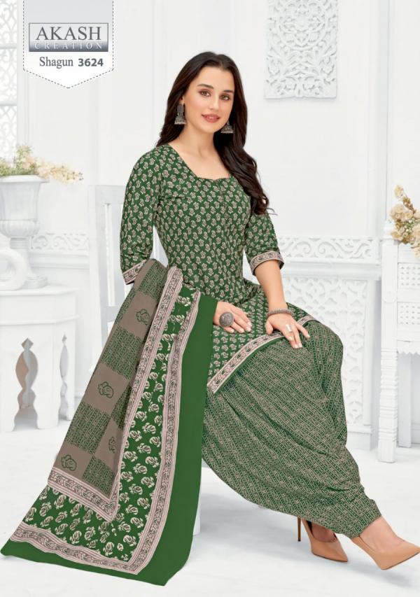 Akash Creation Shagun Vol-36 Cotton Printed Designer Patiyala Dress Material